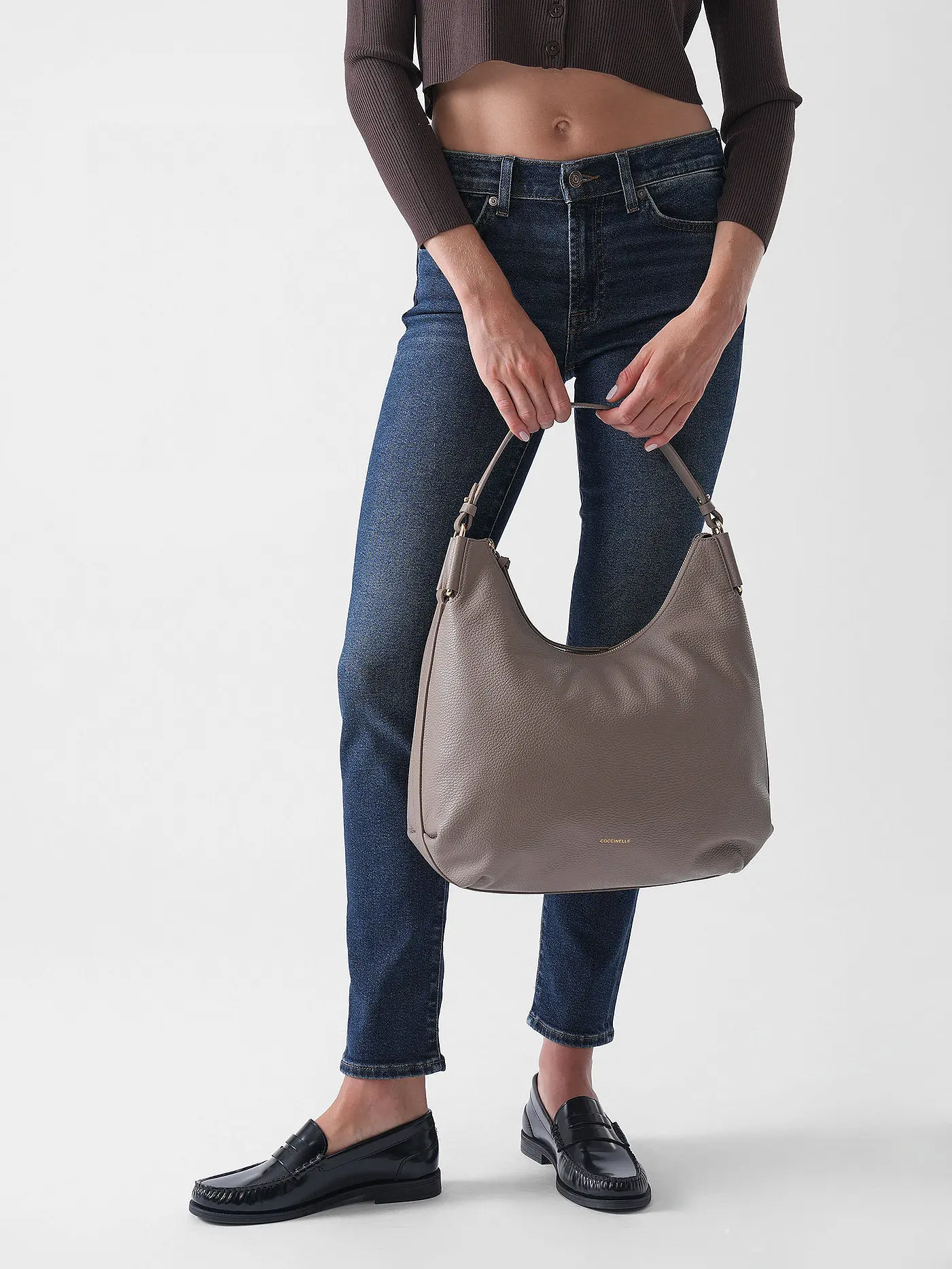 COCCINELLE | Ledertasche - Hobo Bag COCCINELLEREBEKKA | beige